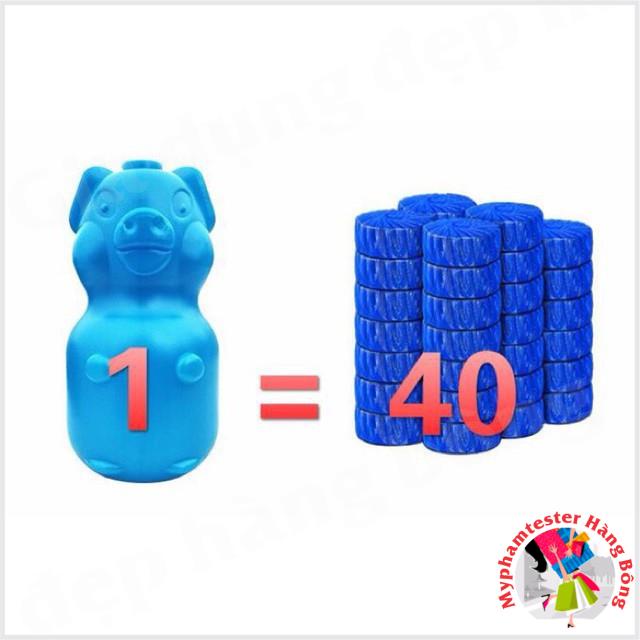 Lọ Thả Bồn Cầu Con Heo Tẩy Khử Mùi Thế Hệ Mới - Viên Thả Xả Toilet Diệt Khuẩn, Tẩy Sạch Vệ Sinh Vết Bám Bẩn