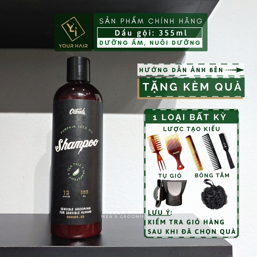 Dầu gội nuôi dưỡng mềm mượt tóc O'douds Shampoo - 355ml