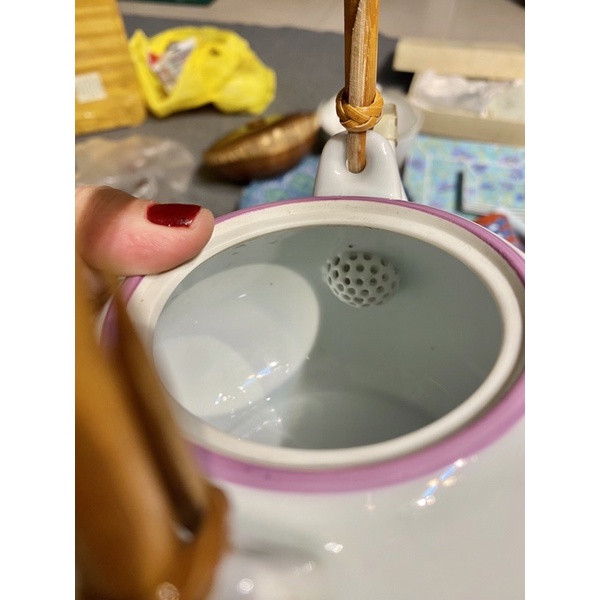 Bình trà gốm sứ Nhật lọc tổ ong