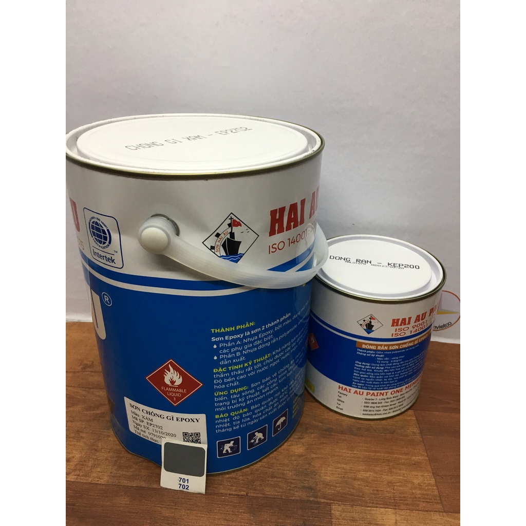 Sơn lót chống rỉ Epoxy Hải Âu màu xám EP 702 (5L/bộ)