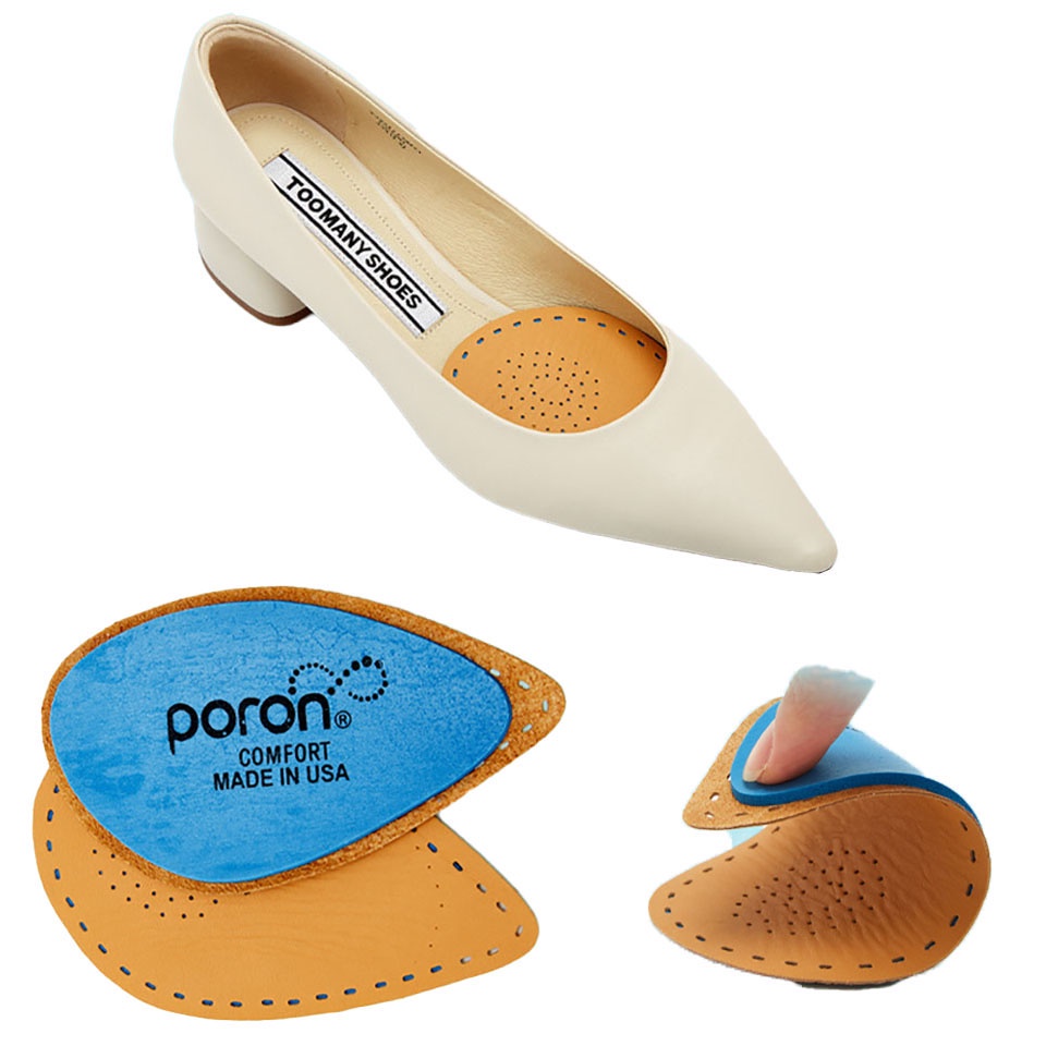 Miếng Lót Giày Cao Gót Bằng Da Bò Dày Dặn Chống Sốc Chống Trượt Giảm Đau Thoải Mái Cho Nữ