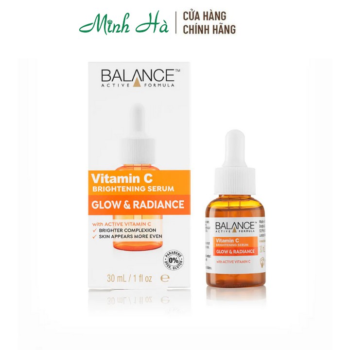 Serum Balance Vitamin C , Niacinamide , Hyaluronic 30ml giúp dưỡng ẩm, sáng da và chống lão hóa vượt trội