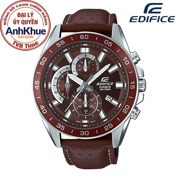 Đồng hồ nam dây da Casio Edifice chính hãng EFV-550L-5AVUDF (47mm)