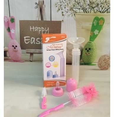 Hút sữa bằng tay dạng xilanh thông tắc tia sữa, đơn giản mà hiệu quả