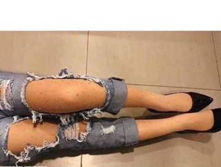 [2 màu] Quần tất lưới lấp lánh