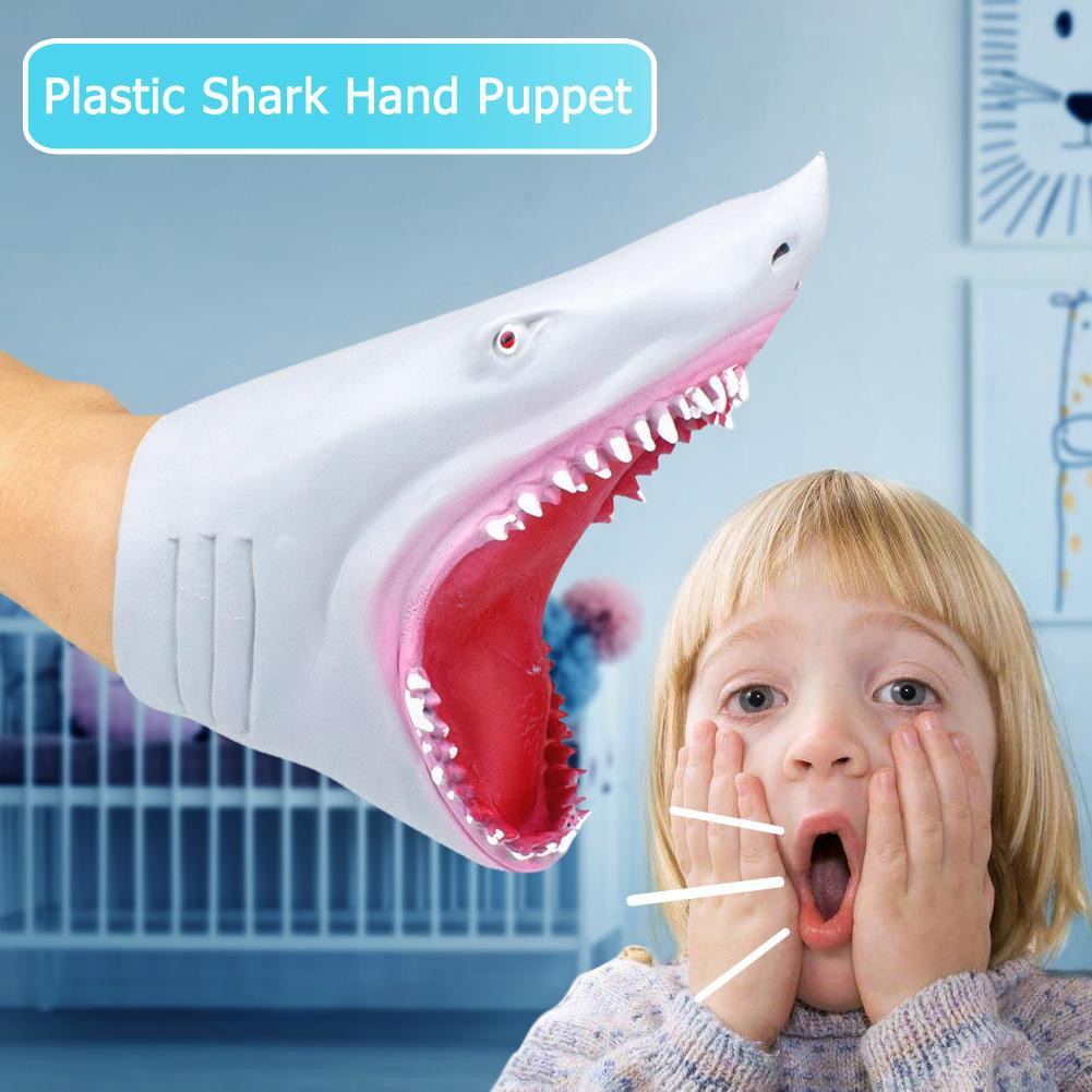 Đồ chơi găng tay nhựa hình cá mập ngộ nghĩnh cho bé