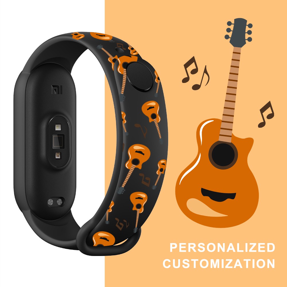 Dây Đeo Silicon Họa Tiết Hoạt Hình Cho Đồng Hồ Thông Minh Xiaomi Mi band 7 6 5 4 3 Xiaomi MiBand 3 xiomi 5