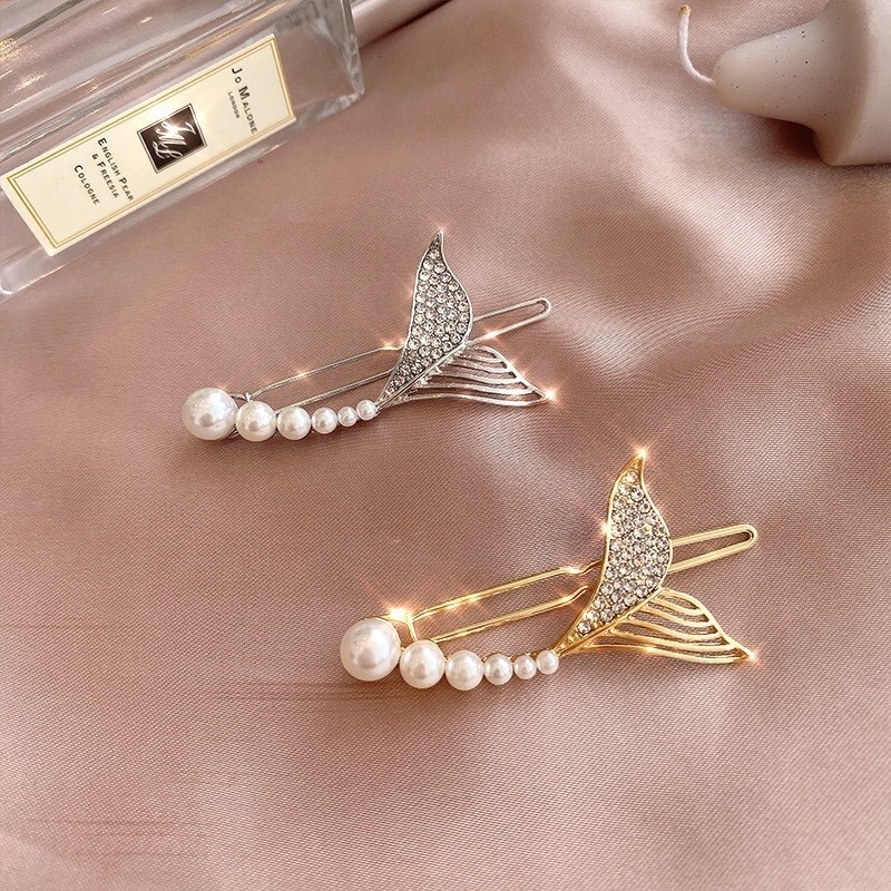 Kẹp tóc hình cá heo đính đá thời trang cho nữ