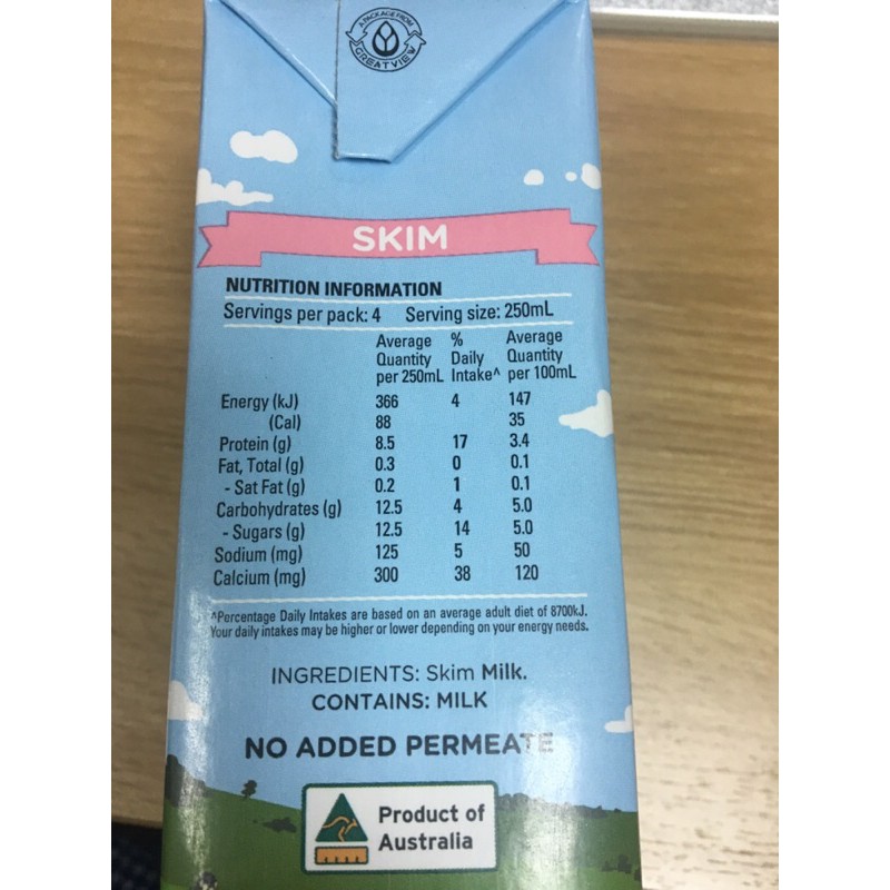 Sữa tươi Úc | Sữa tách béo Úc | SỮA TƯƠI OWN AUSTRALIA'S TÁCH BÉO SKIM MILK 1L