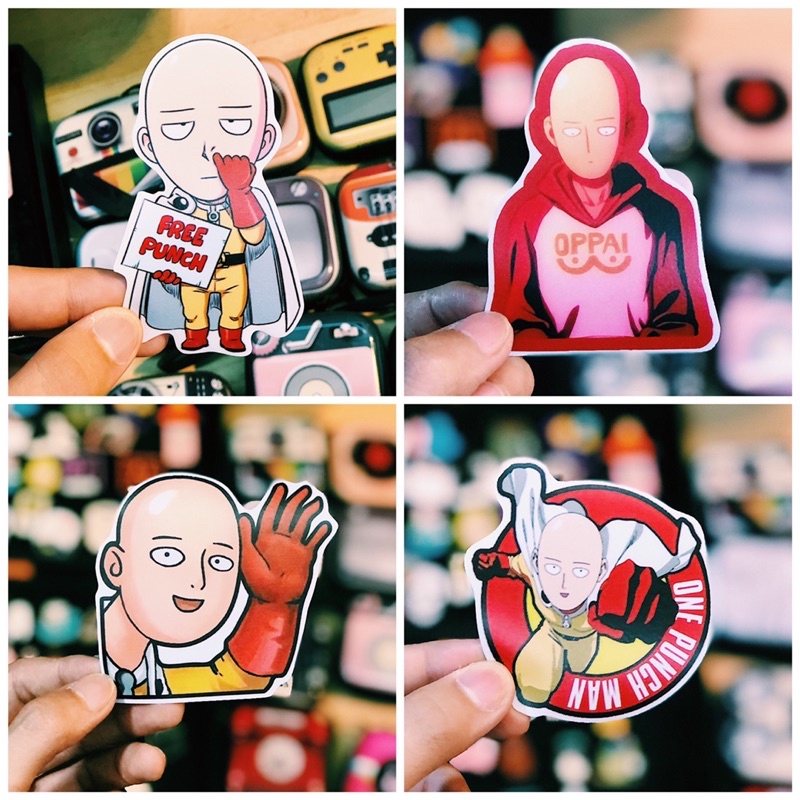 Sticker Saitama chống nước, hình dán mũ bảo hiểm, dán xe, điện thoại, laptop – Nghiện Sticker