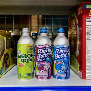 [ĐỦ VỊ]Soda Ramune Nhật Bản đủ mùi chai nhôm 500ml