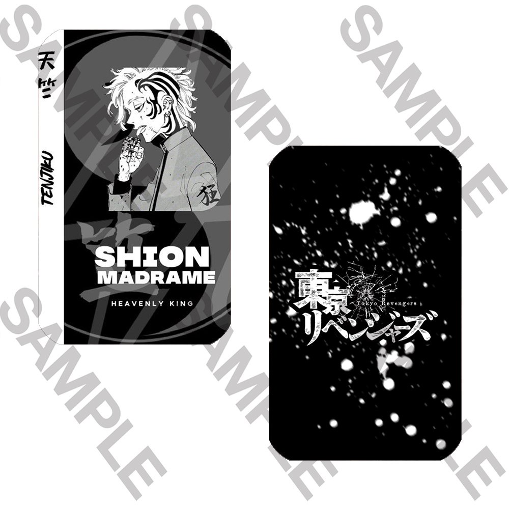 Ảnh card bo góc in hình TOKYO REVENGERS ĐEN TRẮNG ver thẻ bo viền 5*8cm anime chibi sưu tập