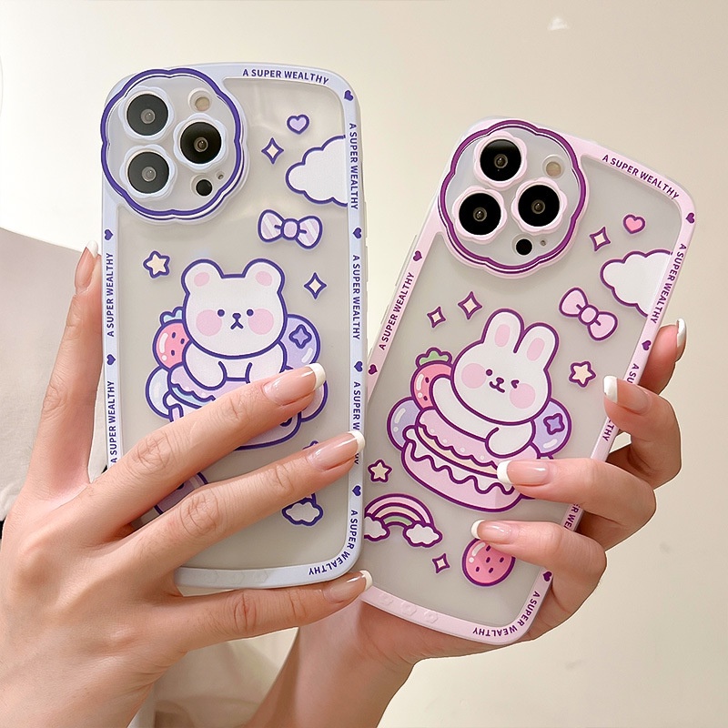 Ốp Điện Thoại Họa Tiết Hoa Hoạt Hình Cho iphone 12 / 13Pro xr / xs 7 / 8plus