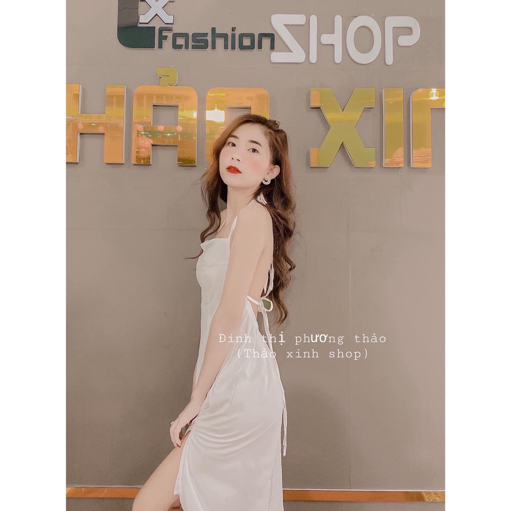 ❤ Xưởng May Giá Gốc ✨  Đầm Maxi Trắng Hở Lưng - Váy 2 Dây Đũi Trắng Cổ Yếm Đi Biển Mặc Nhiều Kiểu Hot