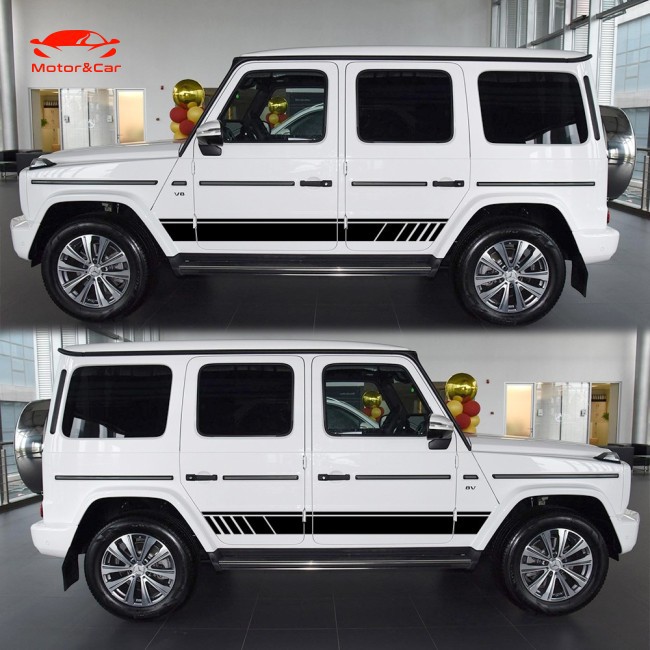 Bộ 2 Miếng Dán Chữ Trang Trí Thân Xe Mercedes Benz G55 G63 Amg W463 G500 Class G350D Suv