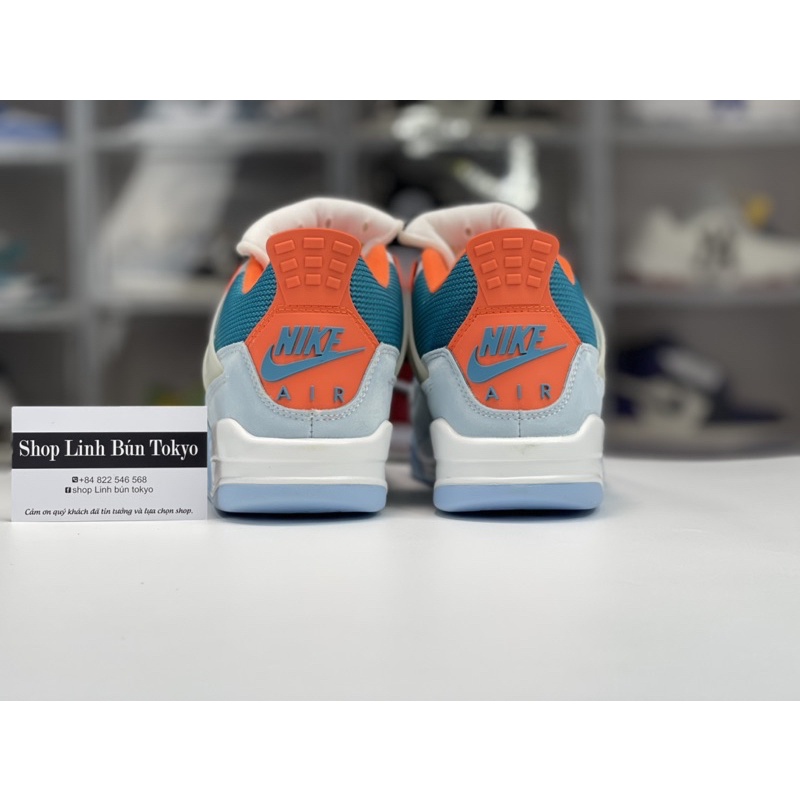 ( LINH BÚN TOKYO ) Giày jodan4 unla xanh + full hộp
