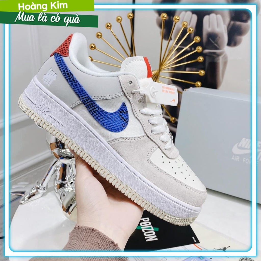 Giày_Nike Air Force 1, Giày AF1 Nam Nữ Thể Thao Xám Xanh Da Rắn Thời Trang Hàng Đẹp Full Box Tặng Kèm Phụ Kiện