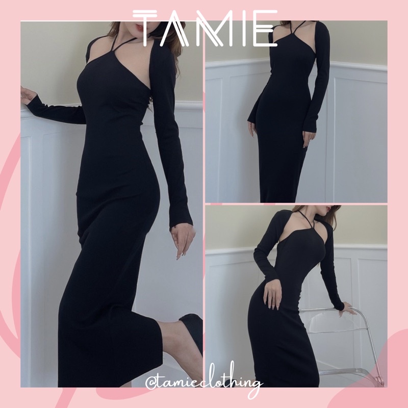 Đầm Body Cổ Yếm Kèm Croptop Tay Dài TAMIEclothing | BigBuy360 - bigbuy360.vn