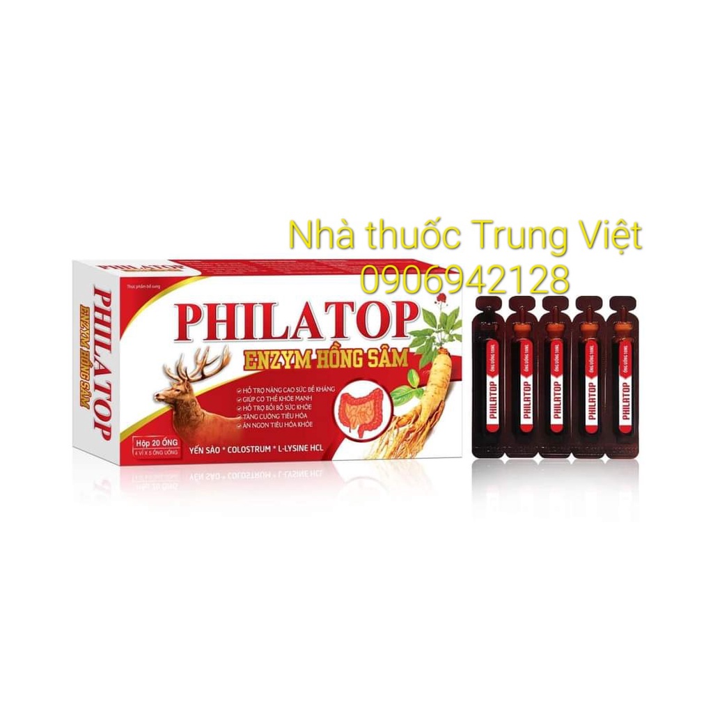 Philatop hộp 20 ống - dùng cho trẻ biếng ăn, chậm lớn, người già, tăng sức đề kháng, bổ sung chất đạm