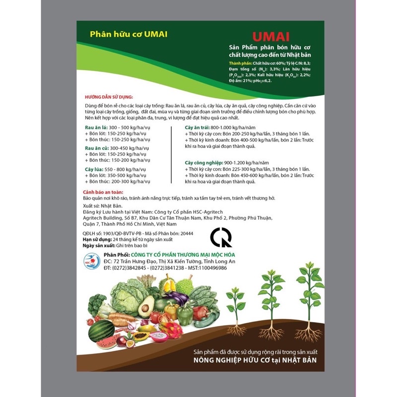 5kg Phân gà Hữu cơ Nhat Umai