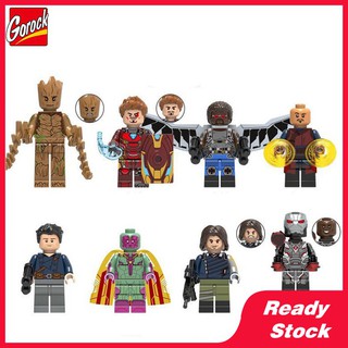 Gorock tương thích với LEGO Marvel Avengers 4 Iron Man War Machine Đồ chơi trẻ em
