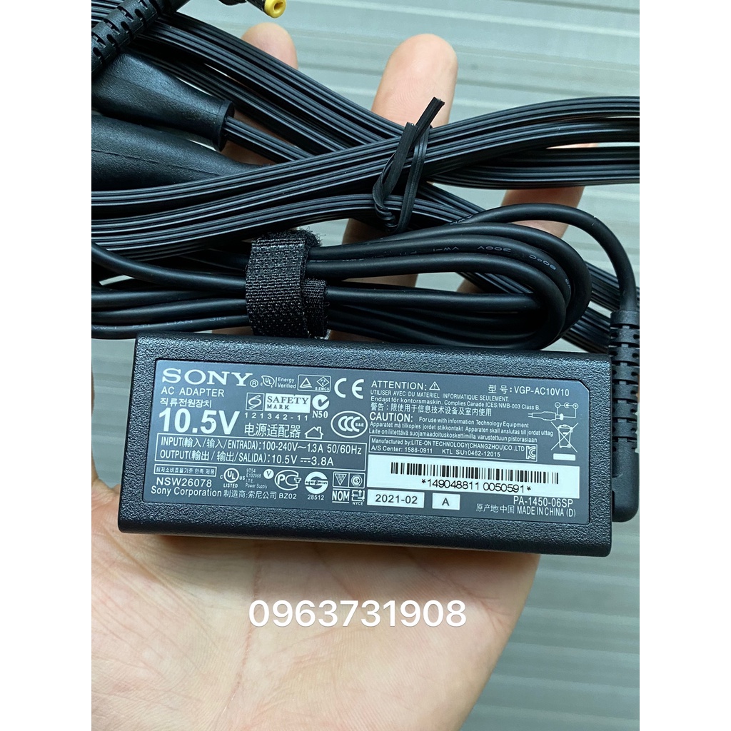 Sạc laptop Sony 10.5V-3.8A chính hãng sony cung cấp