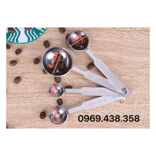 Bộ 4 muỗng định lượng - bộ 4 thìa định lượng ( tsp/cup)