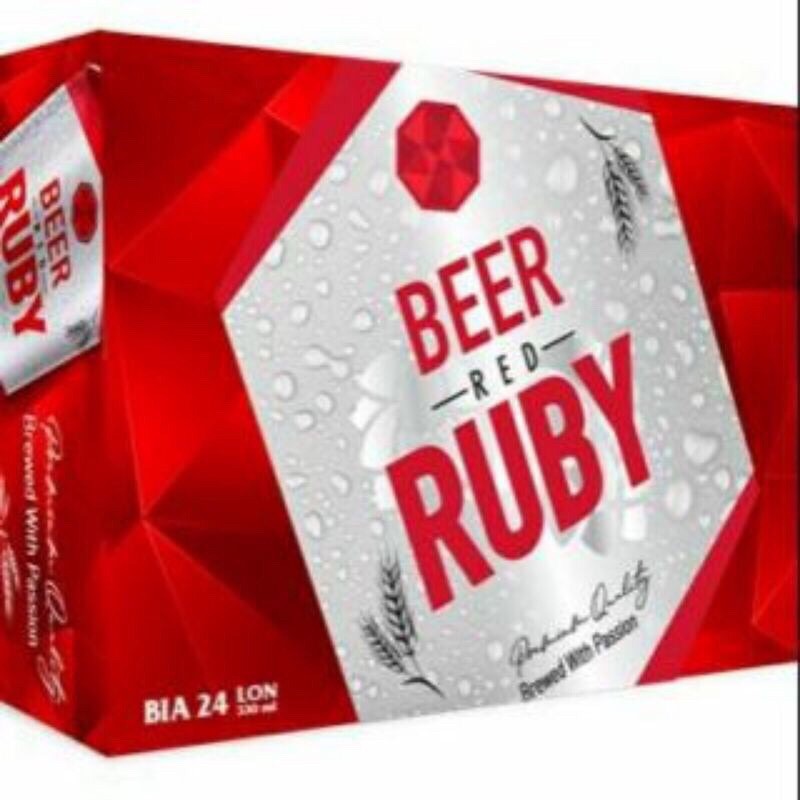 Thùng bia RUBY 24 lon x330ml hàng công ty