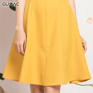 Đầm nữ rã tay phồng GUMAC MS12041_VANG