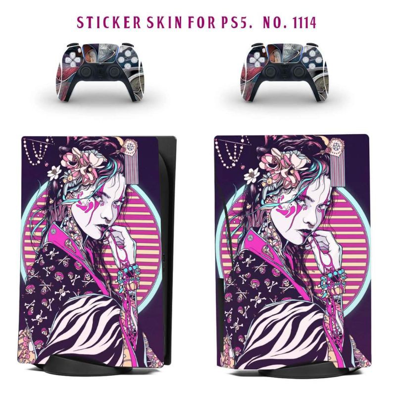 [PS5] Miếng dán bảo vệ máy PS5 Pink girl