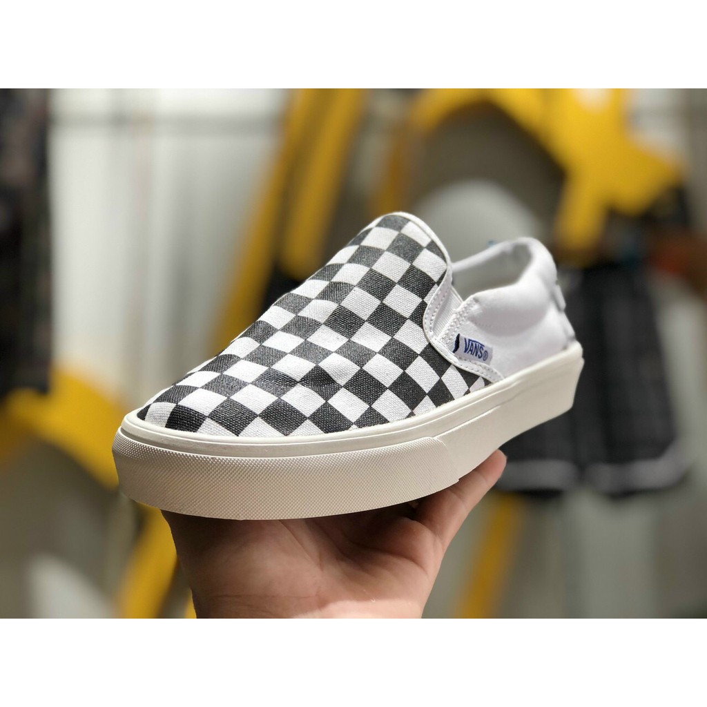 Giày Sneaker Vans Slip On Caro Fullbox, Giày thể thao nam nữ vans lười caro.