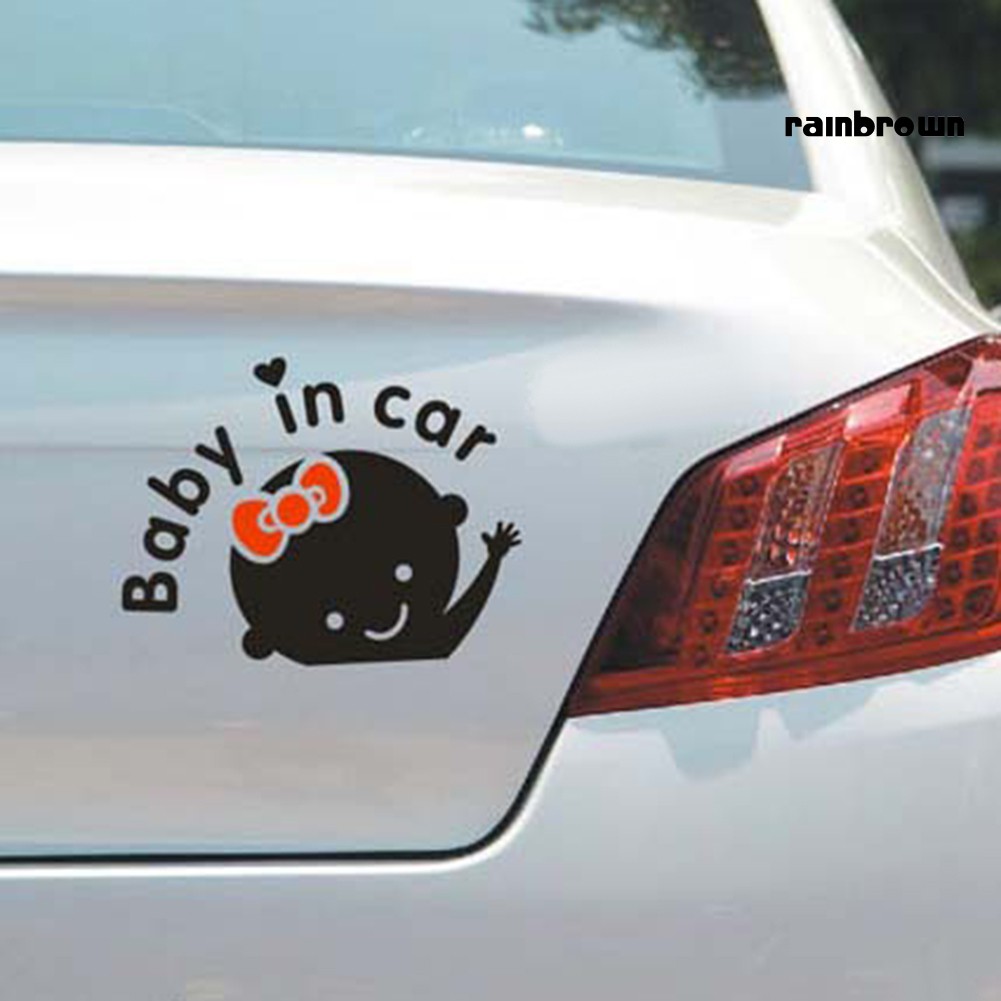 Sticker Dán Xe Hơi Hình Chữ Baby In Car 3d