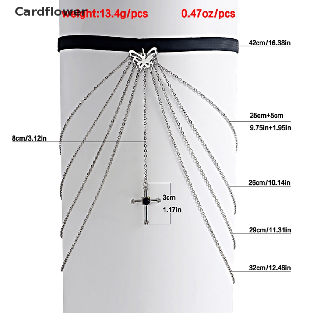 &lt; Cardflower &gt; Dây Đeo Đùi Nhiều Lớp Mặt Hình Bướm Rỗng Trang Trí Tiệc Tùng Cho Nữ