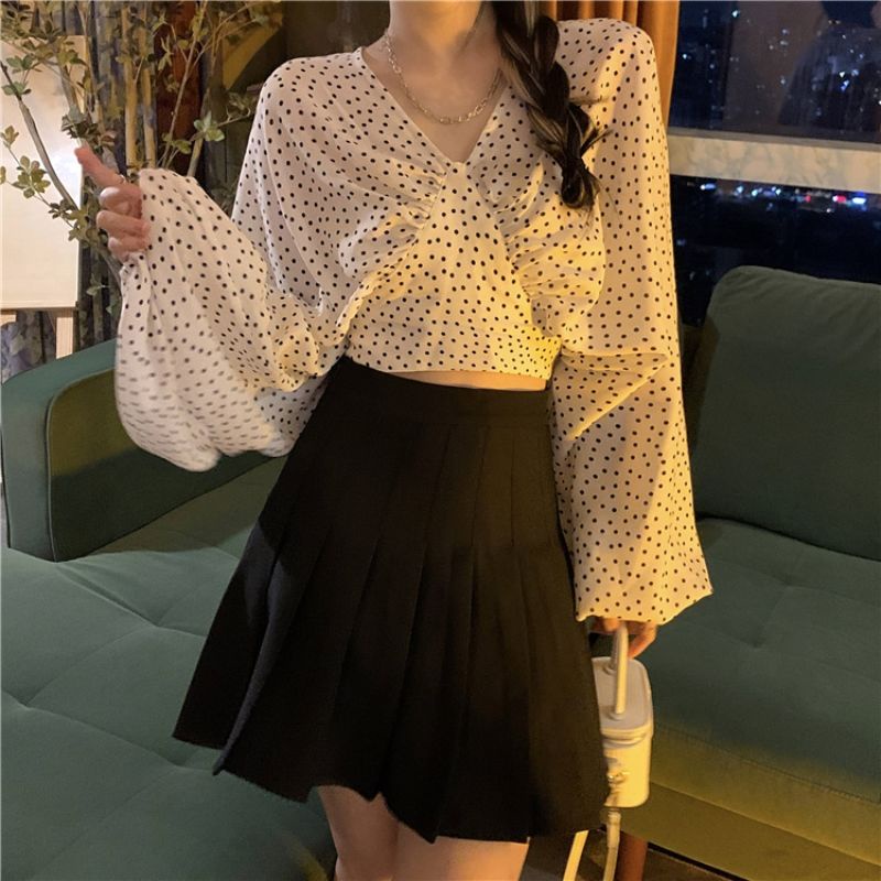 Áo Croptop Dài Tay Thiết Kế Mới Thời Trang Dành Cho Nữ