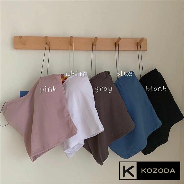 Áo 2 dây croptop nữ, Áo hai dây sợi bún có đệm nâng ngực Kozoda AK1a