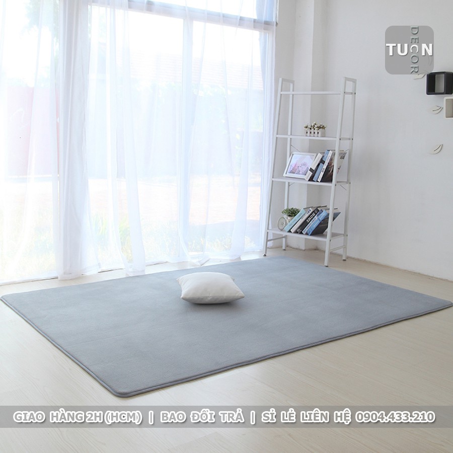 |16 Màu| Thảm trải sàn phòng khách, phòng ngủ cao cấp 2 size 1m6x1m và 1m6x2m | Thảm nhung nỉ đẹp