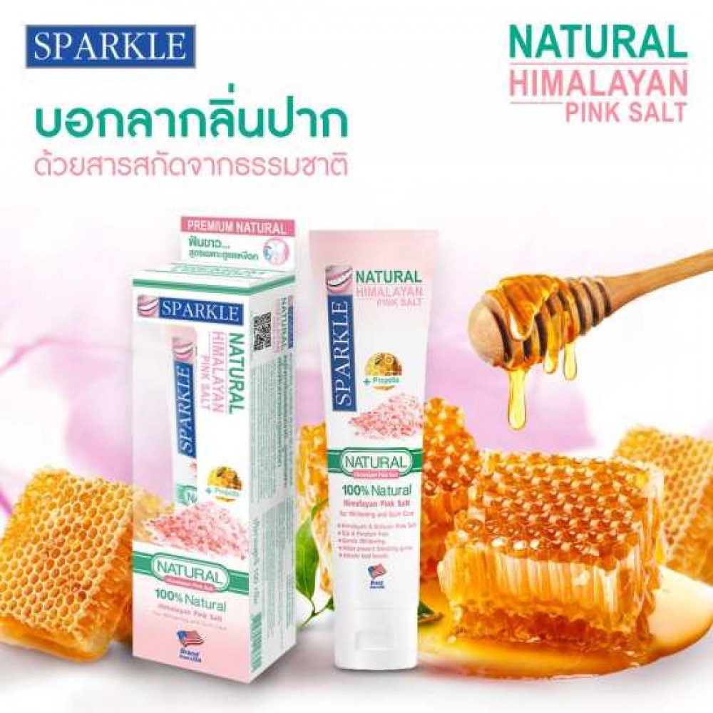 Kem Đánh Răng Bảo Vệ Nướu Sparkle Muối Hồng 100g Thái Lan [ Hàng thái chính hãng]