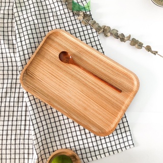 Khay gỗ hình chữ nhật cao cấp đựng đồ ăn, khay gỗ decor kích thước 30x20cm