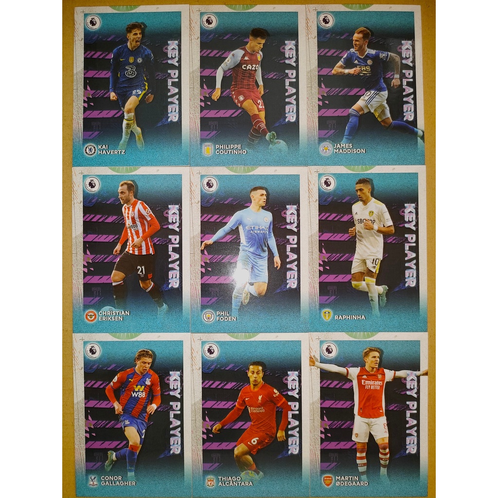 Thẻ SKY KEY PLAYER - Gallagher,Thiago Alcantara, Odegaard, Eriksen, Raphinha, Phil Foden, Maddison, Coutinho,Kai Havertz
