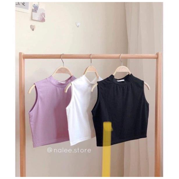 Bán sỉ Áo pull sát nách cổ 3p croptop