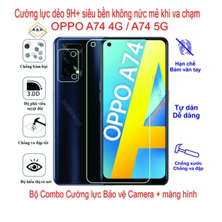 Bộ Combo Cường lực dẻo + Cường lực bảo vệ Camera OPPO A74 / A74 5G, chống va đập chống trầy xước tiệt đối