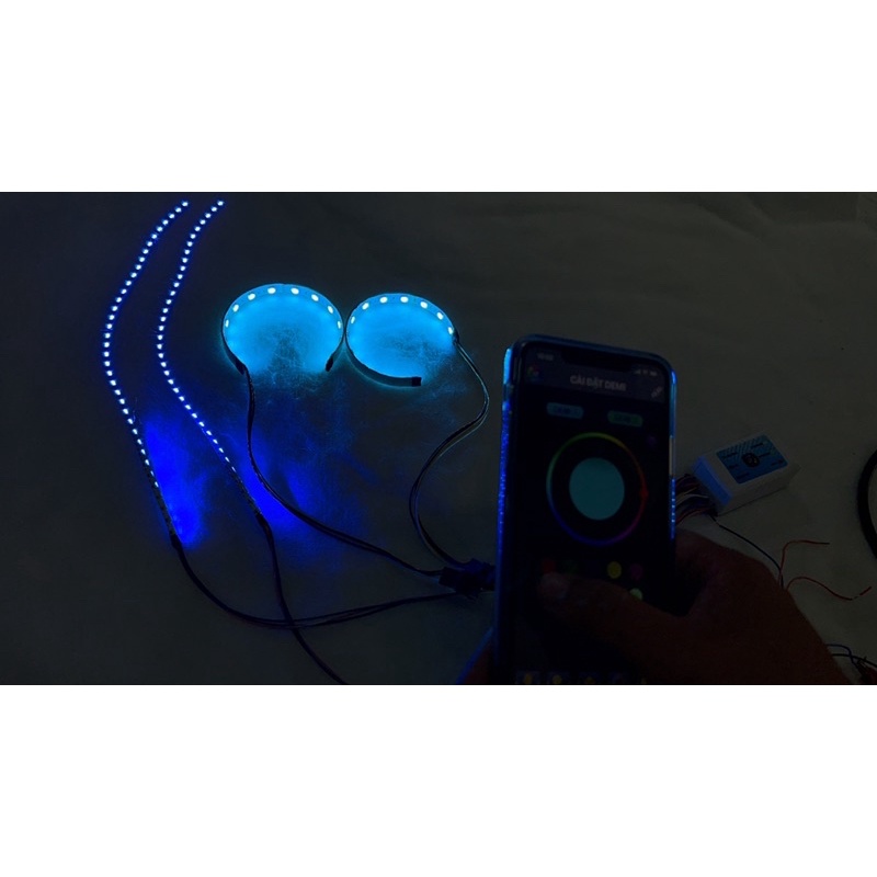 Bộ LED dây Hắt Ngang chỉnh app , dây Led nhỏ siêu sáng