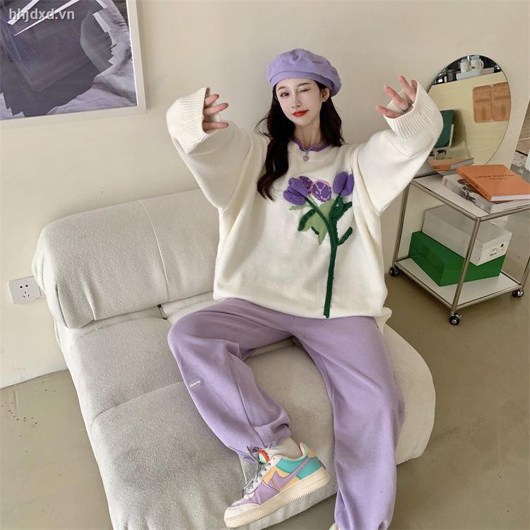 Áo sweater cổ tròn dáng rộng ba chiều hình hoa tulip có khóa kéo thời trang thu đông hàng mới dành cho nữ sinh [làm 7 ngày] | BigBuy360 - bigbuy360.vn