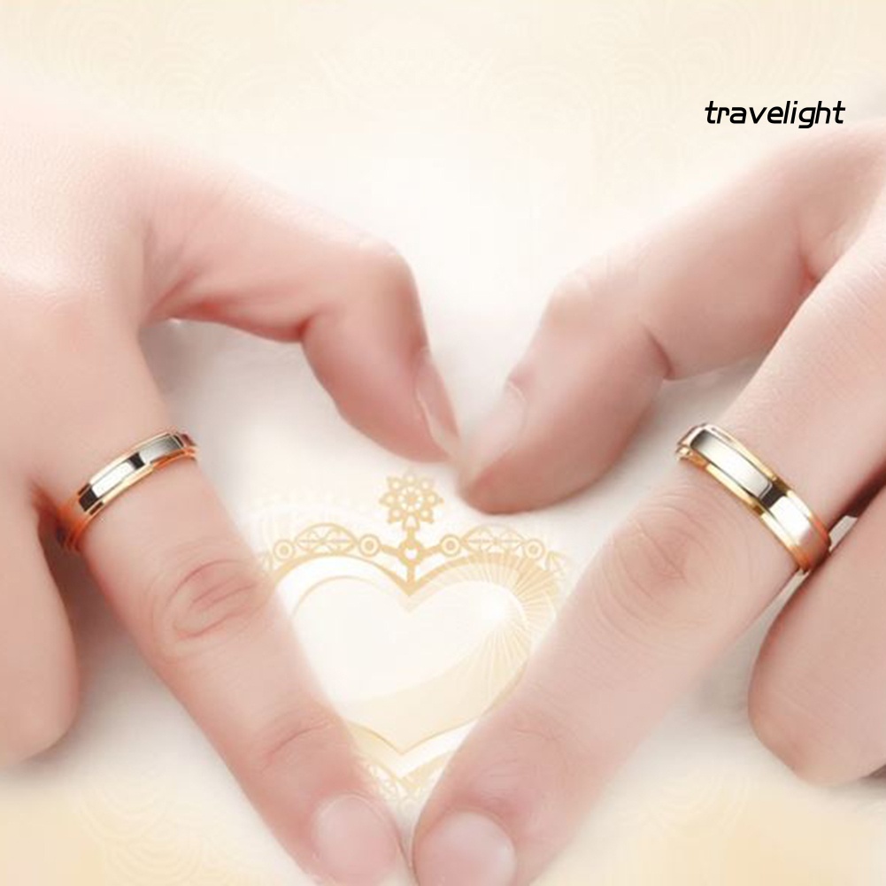 [Travelight] Nhẫn Cưới Bằng Thép Titan Thời Trang Cho Cặp Đôi