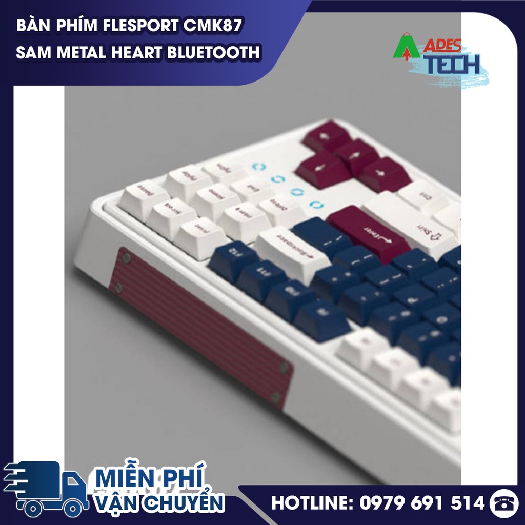 Bàn phím FLEsport CMK87 SAM Metal Heart Bluetooth + Wireless + Switch Kailh BOX