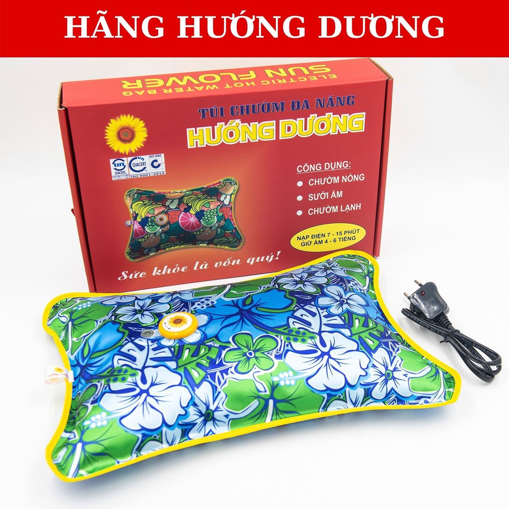 Túi chườm nóng lạnh - Gối chườm nóng đau bụng kinh cổ bàn chân đá đa năng Thiên Thanh Hướng Dương bảo hành 6 tháng