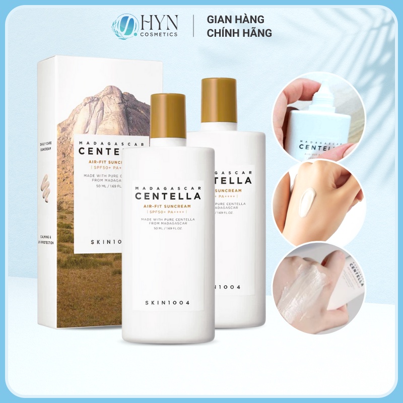 Kem chống nắng Skin1004 cho da nhạy cảm SPF 50+, KCN madagascar Centella Air-Fit Suncream Plus SPF50+ PA++++ 50ml
