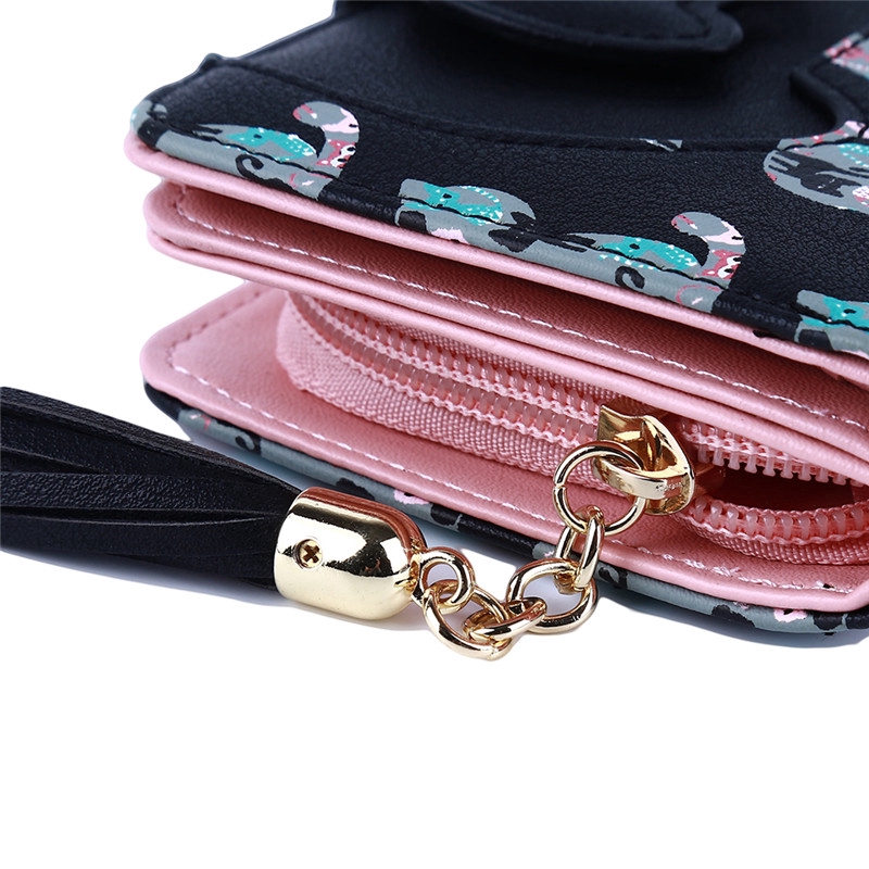 Ví nữ da PU in hình mèo dễ thương