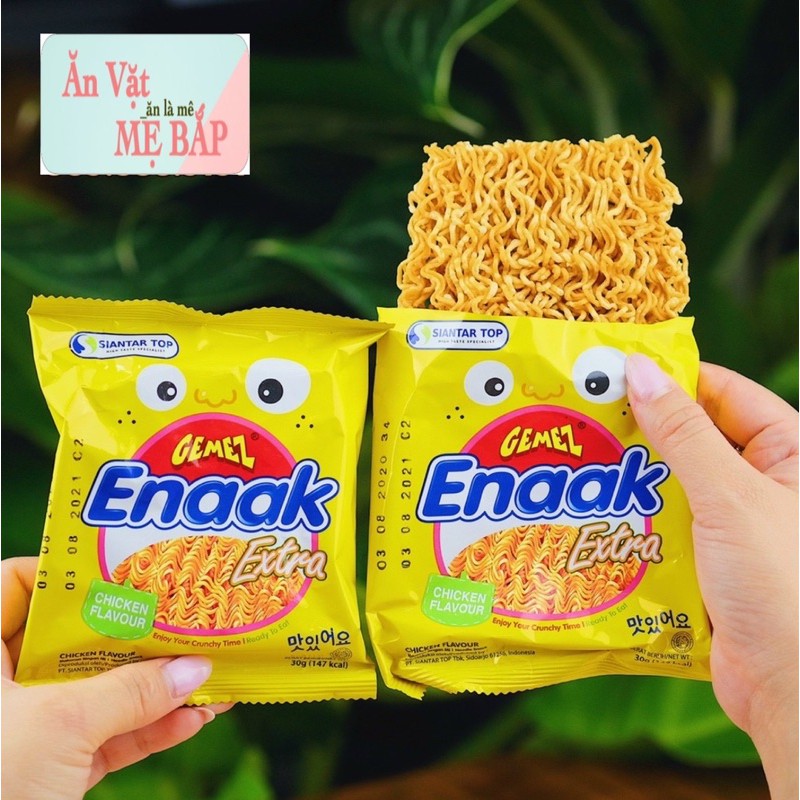 Snack Mì Tôm Ăn Liền Enaak Extra Thái Lan - Vị Cay và Không Cay - Shop Mẹ Bắp [Bé từ 12 tháng dùng được]