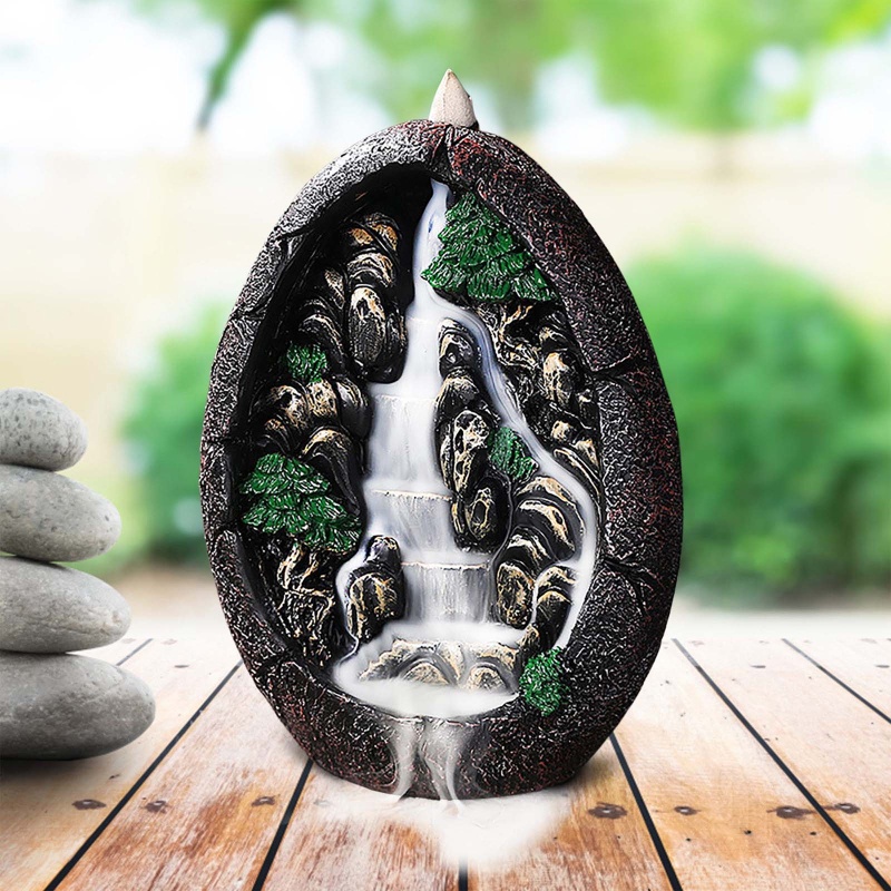 Thác Khói Trầm Hương Bằng Nhựa Resin Sáng Tạo Trang Trí Phòng Ngủ / Yoga